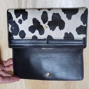 ♥️Gorgeous and rare Henri Bendel Wallet, calf hair and leather wallet